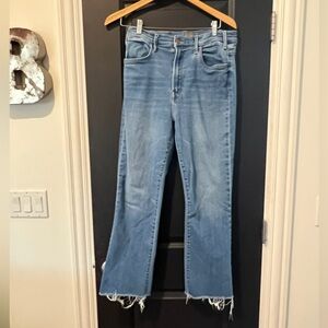 MOTHER the Hustler high rise Ankle fray Jeans size 32